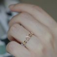 thumbnail image 4 of Visland Bague pour Doigt Ouverture Ajustable Design Zircone Cubique Incrustée Papillon à Double Couche Bande pour Doigt Bijou de Mode Cadeau, 4 of 7