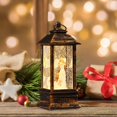 thumbnail image 3 of Lighted Christmas Snow Globe Lantern Crafts Desktop Statue Table Centerpiece for Angel, 3 of 7