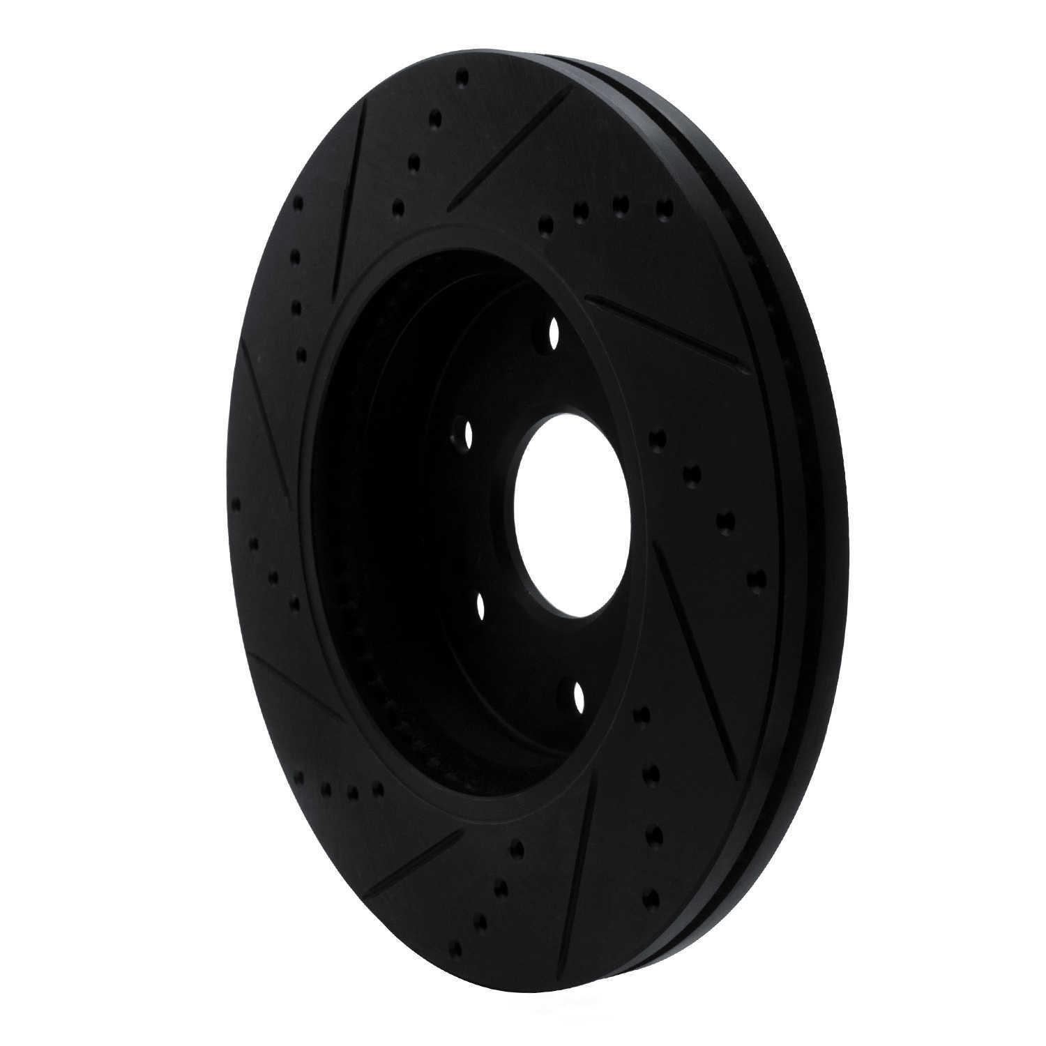 Dynamic Friction Company 633-47080R DFC Brake Rotor - Drilled And Slotted - Black