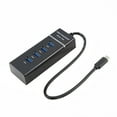 thumbnail image 3 of Oliegs Couverture Chauffante Concentrateur USB, Concentrateur USB 3.0 à 4 Ports Transfert de Données Rapide Rallonge de Concentrateur USB Connecteur d'Extension Chocolat, 3 of 5