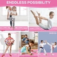 thumbnail image 6 of Kids Cartwheel and Beam Training Folding Mat 2-Folding Exercise Mat, 6'X2'X1.6" Foldable Gymnastics Mat, Home Gym Tumbling Mat, EPE Foam, 2 Panel, Waterproof, Use for Fitness Aerobics, Pink, 6 of 8