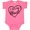 Hot Pink, variant on Inktastic I Love My Uncle in Black Chalk Heart Boys or Girls Baby Bodysuit