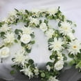thumbnail image 6 of Blueek Artificial Wedding Arch Flowers - 6ft - Eucalyptus Leaf Vines for Outdoor Decoration, Simulation Faux Floral Garland, White, 6 of 6