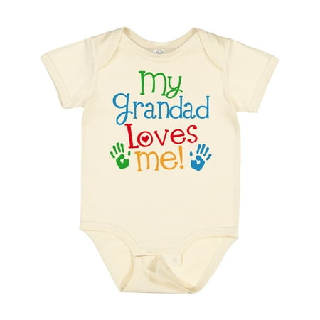 

Inktastic My Grandad Loves Me Outfit Gift Baby Boy or Baby Girl Bodysuit