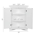 thumbnail image 2 of Spirich Floor Corner Cabinet with Doors and Shelves, Freestanding Bathroom Corner Storage Cabinet for Bathroom, Living Room, White, 2 of 6