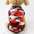 thumbnail image 4 of Walbest Dog Camouflage Print Vest Puppy Kitten Shirt Vest Pet T-Shirt Pet Clothing Small Dog Boy Girl Breathable Sleeveless Pet Vest (Red, XXL), 4 of 7