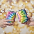 thumbnail image 2 of 12oz Stemless Wine Tumblers Rainbow Tie Dye Mandala Pattern Vacuum Insulated Stainless Steel Travel Tumbler Cups Mug with Lid and Straw for Champaign,Cocktail,Beer with Cleaning Brush, 2 of 5