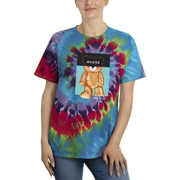 Where Are You Bear? Tie Dye Spiral Women -Image by Shutterstock, Female x-Large