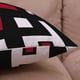 thumbnail image 4 of Juego de 4 fundas de almohada geométricas abstractas modernas, blancas, negras y rojas, fundas de almohada decorativas cuadradas de 18x18 pulgadas, 4 of 4