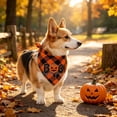 thumbnail image 3 of Halloween Dog Bandana, Reflective Plaid Pumpkin Ghost Scarf for Holiday Pet and Party Decor, 3 of 6