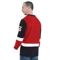 thumbnail image 2 of Men's G-III Sports by Carl Banks Red Chicago Bulls Adaptive Rugby Long Sleeve Top, 2 of 4