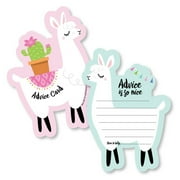 Llama Fiesta Advice Cards Set for Baby, Bridal Shower, or Bachelorette Parties - Fun Activity Game with 20 Unique Wish Cards for Memorable Celebrations