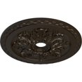 thumbnail image 3 of Ekena Millwork 23 5/8"OD x 3"ID x 2"P Bordeaux Deluxe Ceiling Medallion (Fits Canopies up to 4"), Hand-Painted Stone Hearth, 3 of 6