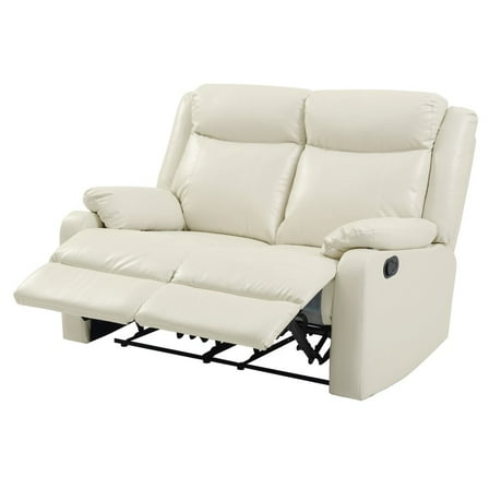 Glory Furniture Ward Reclining Loveseat in Pearl Color
