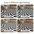 thumbnail image 7 of ODIKA 8'x10' Washable Area Rug Black White Geometric Swirl Illusion Design Contemporary Optical Art Style, Dynamic for King Size Bedroom Under Bed, Master Suite, Non-Shedding, Easy Care, 7 of 7