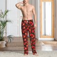 thumbnail image 3 of Cauagu Tomato Mens Pajama Pants Sleep & Lounge Pants,PJ Bottoms with Pockets-Medium, 3 of 7