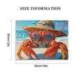 thumbnail image 2 of Fenyluxe Canvas Print Wall Art Crab Theme Ready To Hang Home Decor for Living Room Bathroom Office Hotel Office Salon 16x12in, 2 of 6