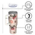 thumbnail image 4 of OBREWU Pug and Donut Tumbler with Handle and Lid,Pug and Donut 40oz Double Wall Vacuum Insulated Tumbler,Cups Gift for Women and Men, 4 of 7