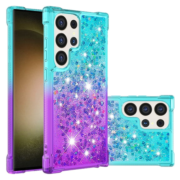 Havilah For Samsung Galaxy S25 Ultra TPU Case Gradient Quicksand Phone Back Cover - Sky Blue Purple
