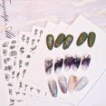 thumbnail image 5 of Calcomanías de flores para uñas, pegatinas autoadhesivas 3D de rosas blancas y negras para uñas, diseño de flores huecas francesas, manicura DIY, decoración de uñas acrílicas, 5 of 5