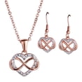 thumbnail image 1 of Juego de Joyería para Mujer Corazón Infinito LuckyLy Acero Inoxidable con Zirconia Cúbica Modelo Natty Rosa UNITALLA, 1 of 8