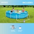 thumbnail image 6 of INTEX Round Metal Frame 10ft x 30in Above Ground Swimming Pool Set, Blue, 6 of 8