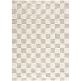 thumbnail image 3 of Hauteloom Atira Checkered Shag Area Rug - Checkboard Design - High Pile Fluffy Shaggy Touch - Square Tiles - Kids Room, Nursery, Living Room Shaggy Carpet - Beige, Cream, White - 5'3" x 7'3", 3 of 13