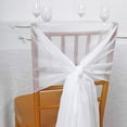 thumbnail image 4 of BalsaCircle 50 White Extra Premium Chiffon Chair Sashes Bows Ties Ceremony, 4 of 6