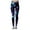 Blue, variant on Fiaer Women Leggings Tummy Control Yoga Pants Plus Size Printed High Waisted Comfort Stretch Tight Trousers White XL