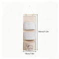 thumbnail image 3 of Hanging Pocket Organizer, Wall Mount Storage Bag, Foldable Door Caddy, Durable Tear Proof Fabric and Sturdy Hanging Rope for Dorm Rooms, Bathroom Walls, and Bedroom Closets., 3 of 7