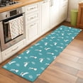thumbnail image 2 of Kitchen Runner 2 x 6 Ft, Teal Spring Easter Non-Slip Residential Carpet, Cute Bunny Botanical Indoor Crawling Mats Runner Rugs for Living Room/Dining Room/Bedroom, 2 of 8