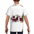 thumbnail image 5 of Wukai Vintage Buffalo Plaid Christmas Camper Youth Unisex Short Sleeve T-Shirt for Boys, Girls, Teens, and Kids-X-Small, 5 of 7