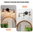 thumbnail image 2 of Bathroom vanity lights black+gold 3 light modern vanity light fixtures, 2 of 5