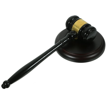 OUNONA 1Set Black Wooden Judge Gavel with Clear Sound for Auction and Court Use