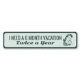 thumbnail image 2 of Funny Vacation Novelty Sign, Metal Wall Decor - 4x18 inches, 2 of 4