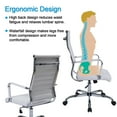 thumbnail image 2 of High-Back Chair Office Working Chair PU Leather Sofa Height Adjustable Office Chair Executive Desk Chair White, 2 of 8