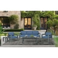 thumbnail image 3 of Sardinia Aluminum Frame Outdoor 84" Sofa - Blue Cushions, 3 of 3