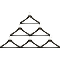 Honey Can Do Curved Ebony Suit Hangers, 6 Pack