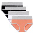thumbnail image 2 of Ashirexll 4PC Period Underwear for Women Menstrual Leak Proof Menstrual Mid Waisted Panties Cotton Physiological Postpartum Underwear Orange C 3XL, 2 of 8