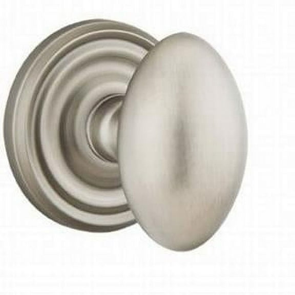 Emtek  Egg Knob Privacy with Regular Rose, Antique Nickel