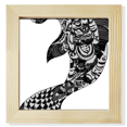 thumbnail image 1 of China Masterpiece Mountains Rivers Drawing Square Picture Frame Wall Tabletop Display, 1 of 3