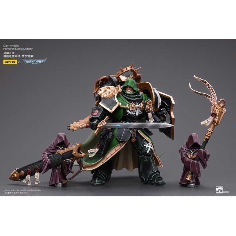 JOYTOY Warhammer 40,000 Figura Dark Angels Lion El'Jonson 1/18 – Primarch De 18 Cm Con Alta Movilidad Y Detalles Exquisitos, Coleccionable +15 Años
