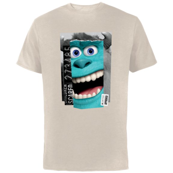 Disney and Pixar’s Monsters, Inc. Sulley Top Scarer - Short Sleeve Cotton T-Shirt for Adults - Customized-Natural