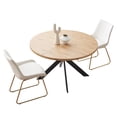 thumbnail image 6 of jiexi 46.4" Round Dining Table Set, Mid Century Modern Round Dining Table for 2-4 Person, w/Steel Legs, Coffee Table for Kitchen Dining Room, Office, Save Space, 6 of 6