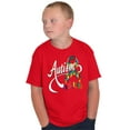 thumbnail image 5 of Autism Awareness Disabled Autistic Crewneck T Shirts Boy Girl Teen Brisco Brands XS, 5 of 6