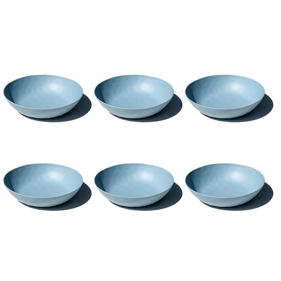 Organic NewWave Melamine Low Bowl - Blue - 9.1" - Set of 6
