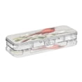 thumbnail image 2 of Plastic Pencil Box Large Capacity Pencil Boxes Clear Boxes with Snap-Tight Lid Stylish Office Supplies Storage Organizer Box Beautiful Red Bird, 2 of 7