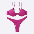 thumbnail image 1 of ITFABS Soutien-Gorge à Armatures Bretelles Spaghetti Réglables Couleur Unie + String, 1 of 8