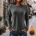 thumbnail image 4 of Lyfzbd Women Long Sleeve Crewneck Tops Base Thermal Underwear Shirt Casual Layer Blouses Versatile Soft Shirt, 4 of 9