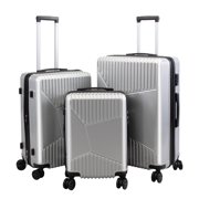 3-Piece Hardshell Luggage, TSA Lock Travel Trolley Suitcase, Expandable Luggage